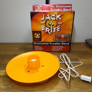 Jack Brite Illuminated Pumpkin Stand Halloween Jack O'Lantern Display